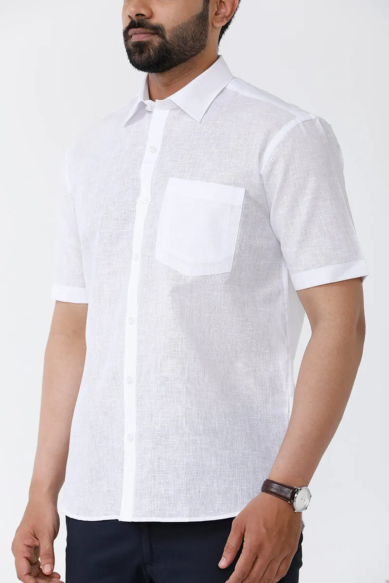 Uniq Mono - Mono Cotton Formal White Shirt For Men | Uathayam