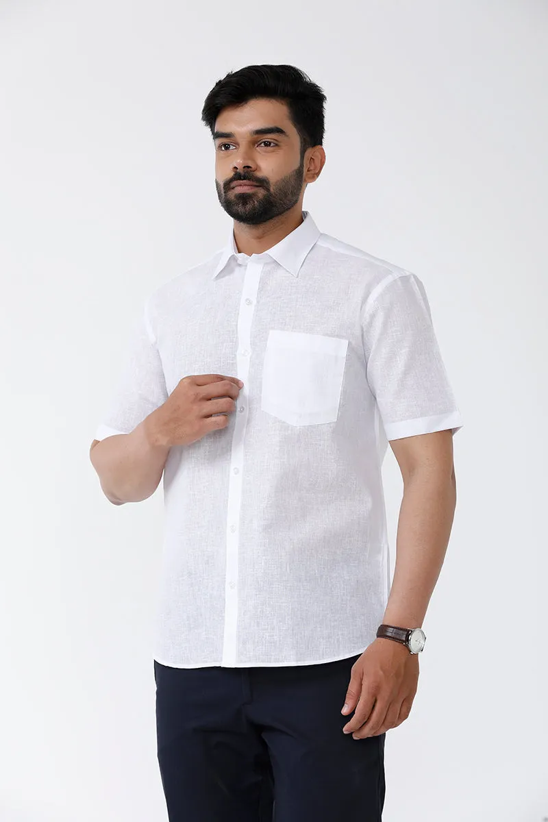 Uniq Mono - Mono Cotton Formal White Shirt For Men | Uathayam