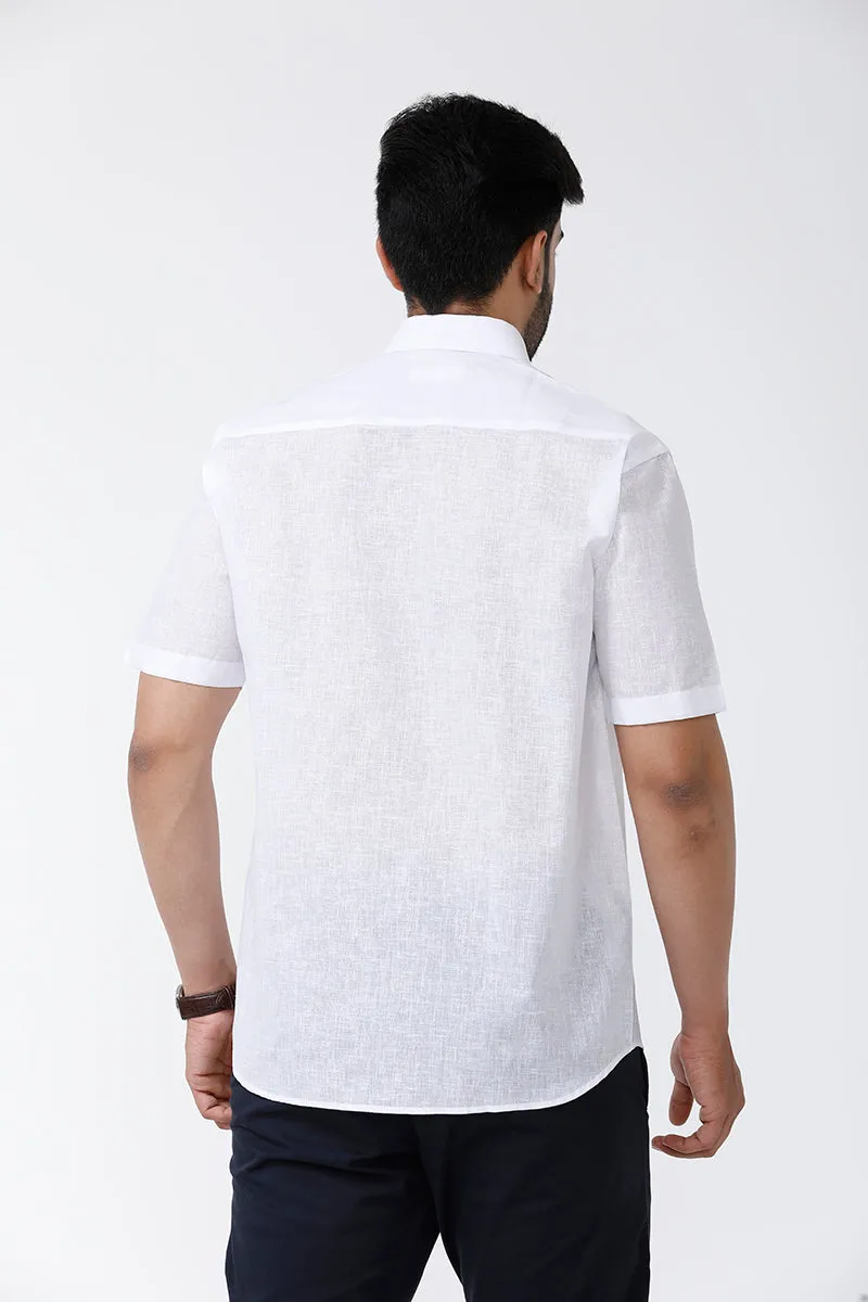 Uniq Mono - Mono Cotton Formal White Shirt For Men | Uathayam