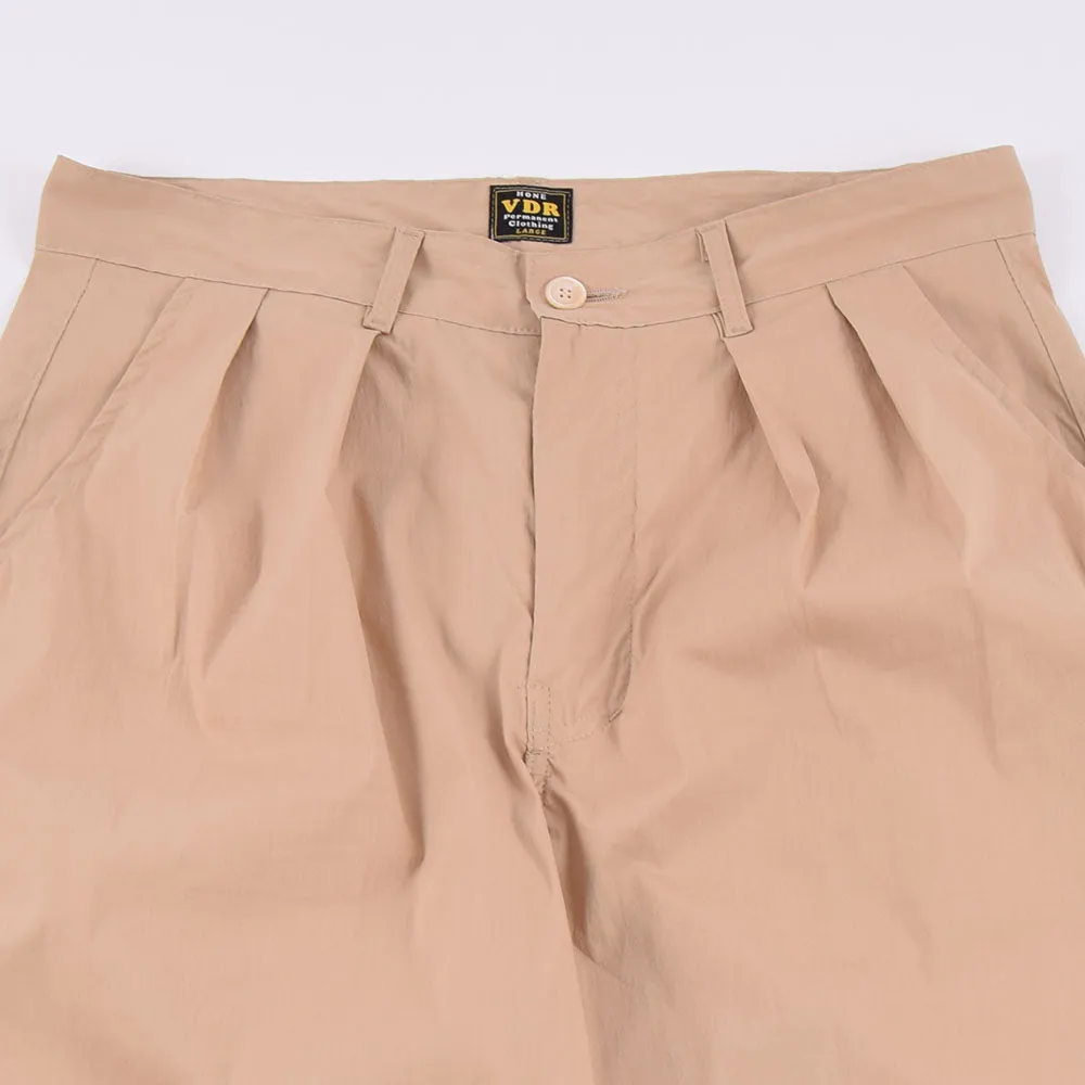 VDR Beige Tropical Two-Tuck Pants