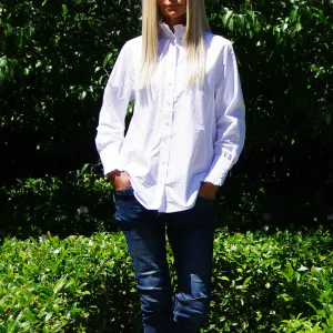 Who's Charlie Lottie Poplin Shirt - White