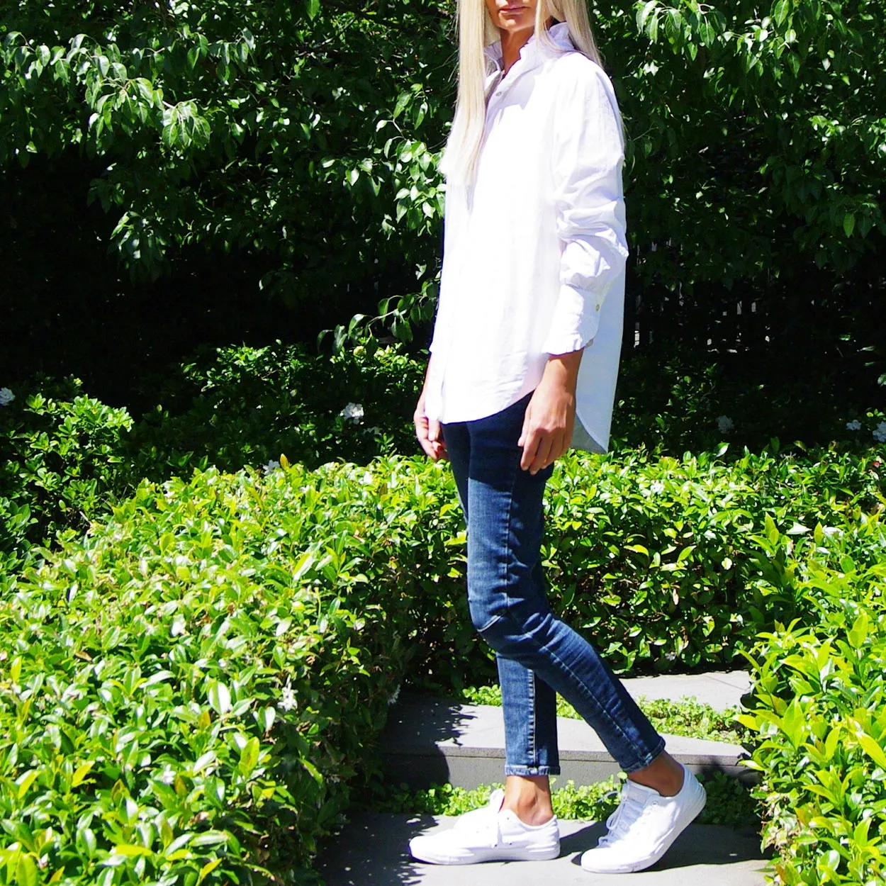 Who's Charlie Lottie Poplin Shirt - White