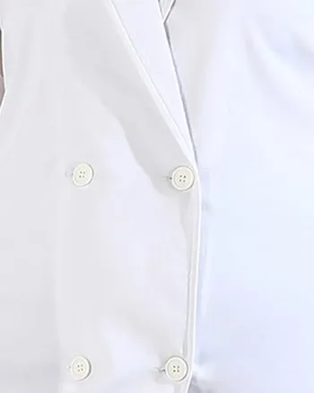 Women White Lapel Neck Dresses | White