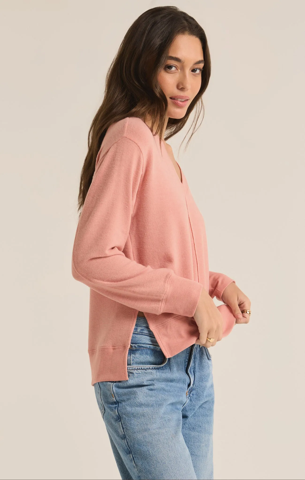 Z Supply Wilder Cloud V-Neck Top