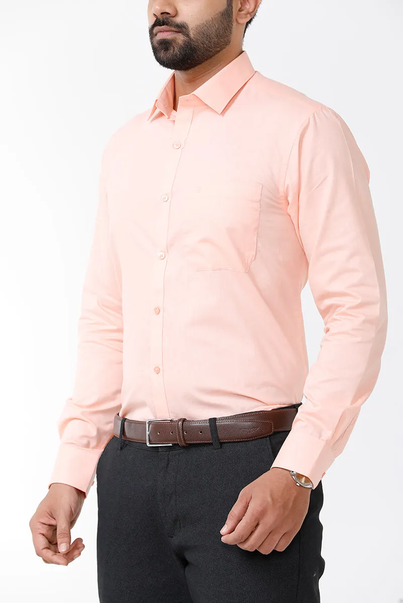 Zurich - Light Orange Formal Shirts for Men | Ariser