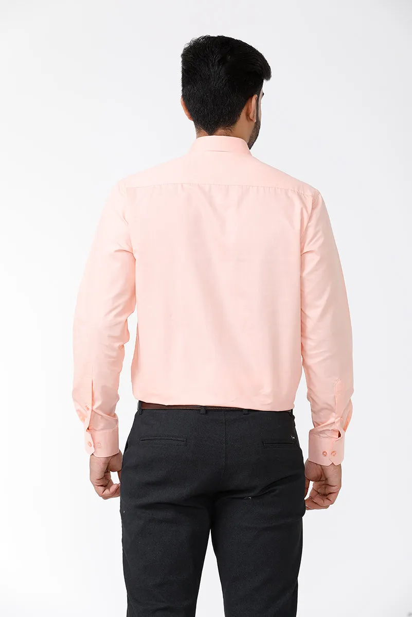 Zurich - Light Orange Formal Shirts for Men | Ariser