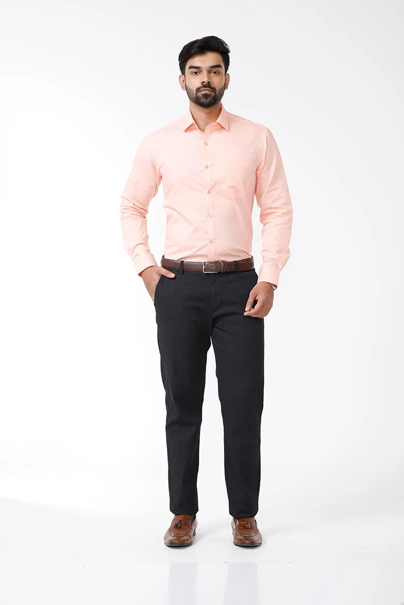 Zurich - Light Orange Formal Shirts for Men | Ariser